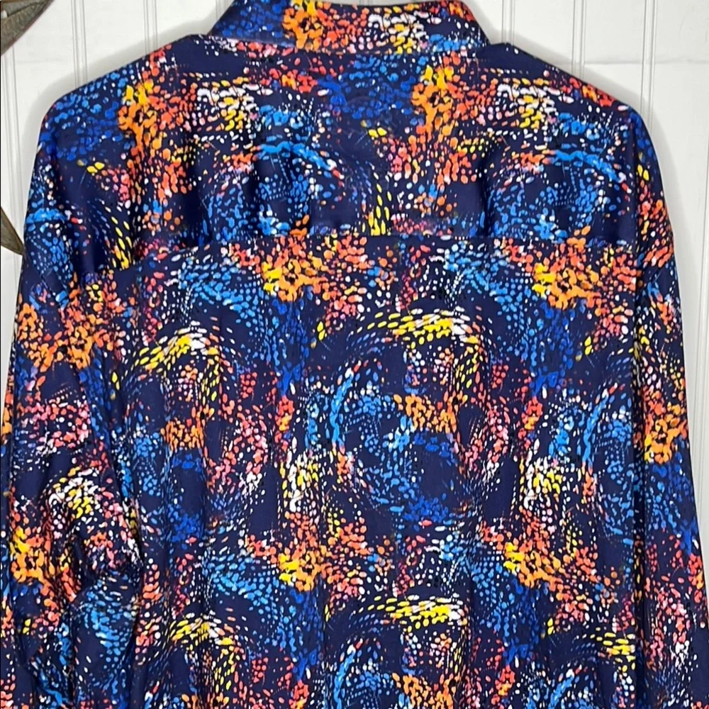 Westport Black Label Blue and Orange Long Sleeve Shirt Size 2XL - Picture 6 of 10